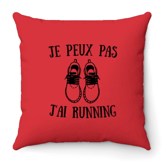 J'ai Running 2 Throw Pillows