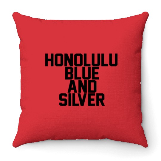 Honolulu Blue & Silver Throw Pillows