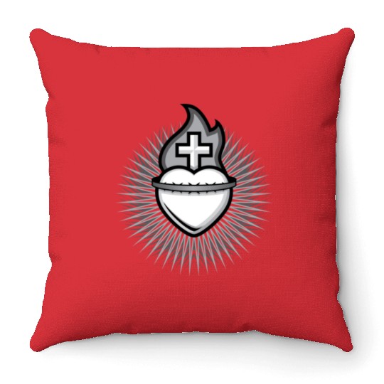 Sacred Heart Throw Pillows