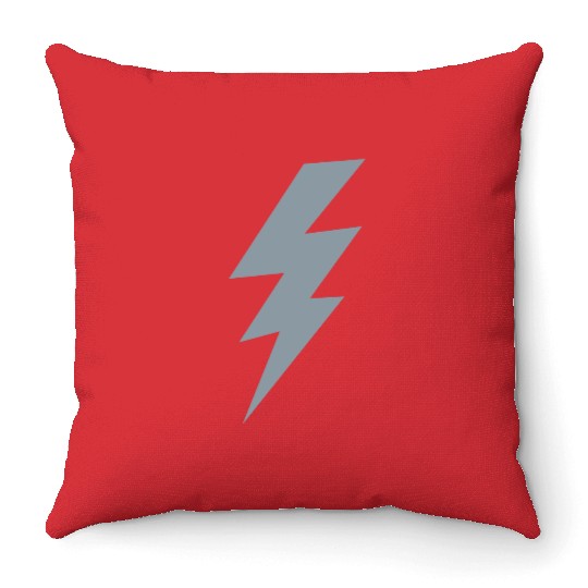 thunder lightning bolt flash Throw Pillows