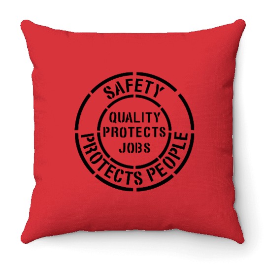 Safety Protects People Throw Pillows