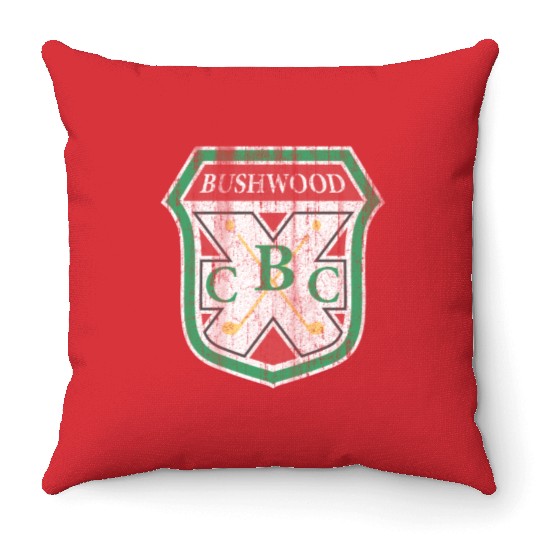 Vintage Bushwood Country Club Crest Throw Pillows