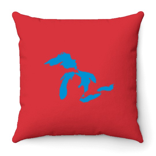 Great Lakes Throw Pillows