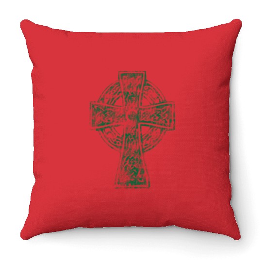 Classic Vintage Style Celtic Cross Crucifix Throw Pillows