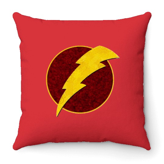 Retro Super Hero Lightning Bolt Throw Pillows