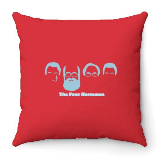The Four Horsemen Throw Pillows Throw Pillows light blue