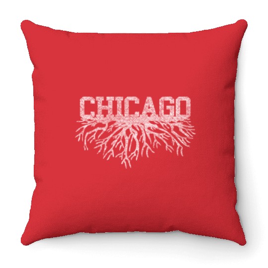 Chicago Rooted Raised Roots Throw Pillows