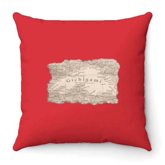 Gichigami Lake Superior Great Lakes Throw Pillows