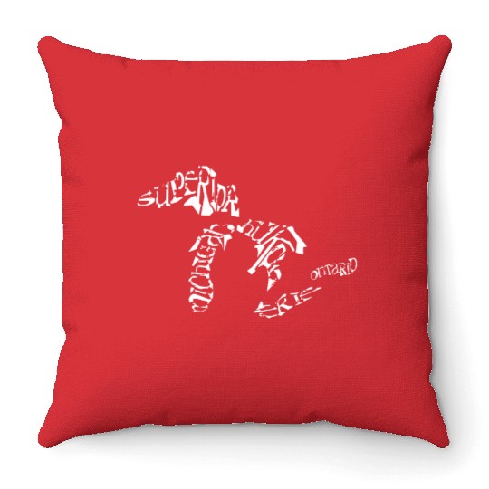 Great Lakes Words Design Throw Pillows