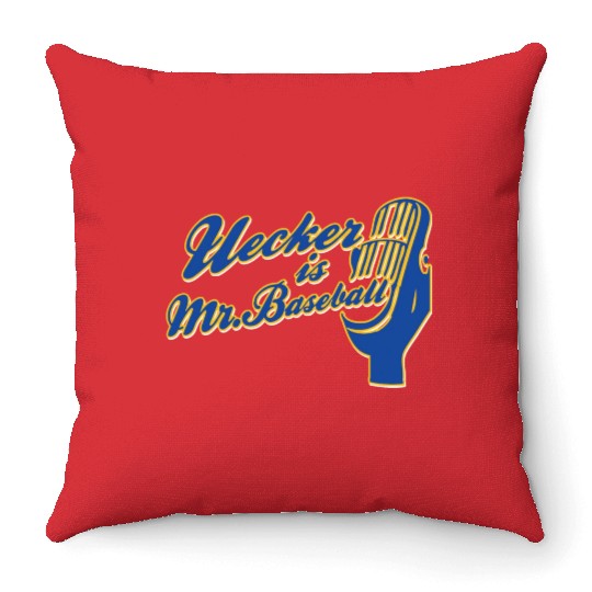 Ueck Uecker Milwaukee Mr. Baseball Throw Pillows