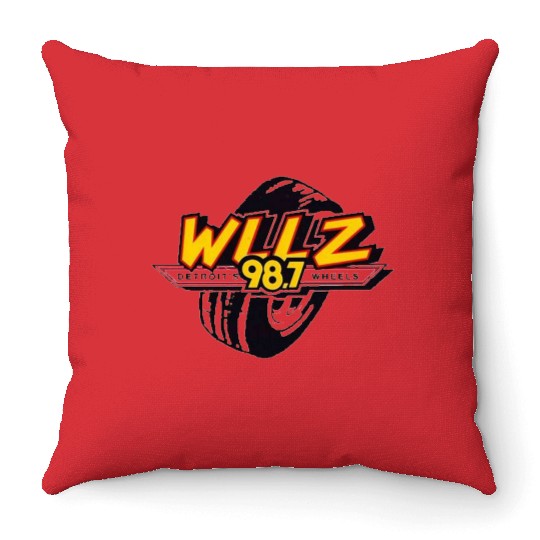 Old School Detroit Radio WLLZ Wheels Throw Pillows
