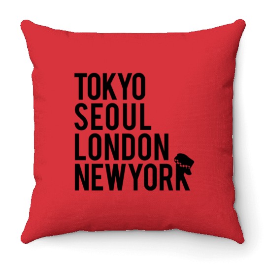 Girls' Generation - Mr. Taxi (Black Font) Throw Pillows