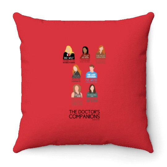 Doctor Who Companions (alternate version) Throw Pillows