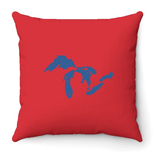 The Great Lakes Throw Pillows