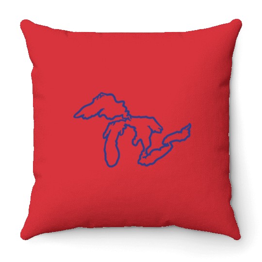Great Lakes Throw Pillows