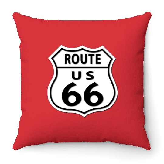 Route 66 Throw Pillows