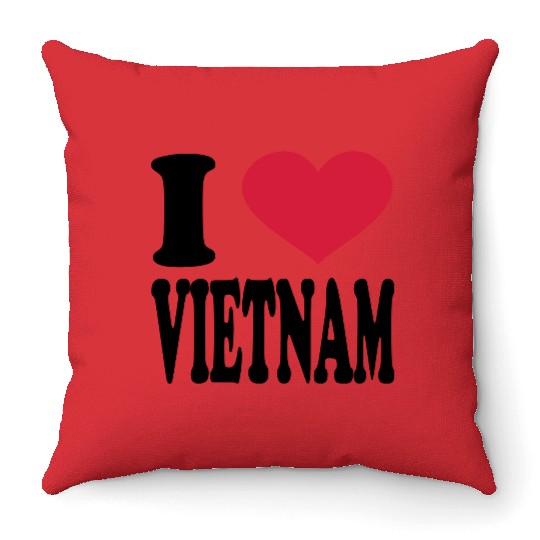 i love vietnam Throw Pillows
