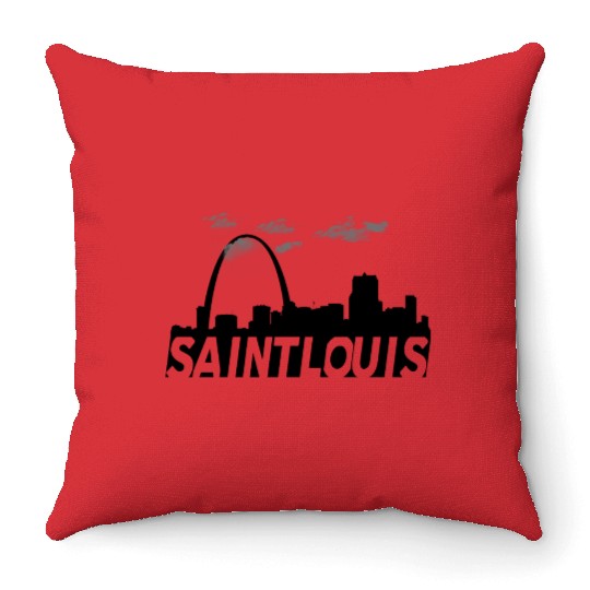 Saint St Louis Missouri Skyline Throw Pillows