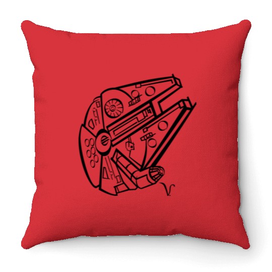 Millennium Falcon [Artist Rendering 4] Throw Pillows