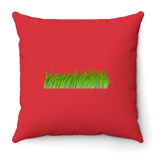 Grass texture Throw Pillows