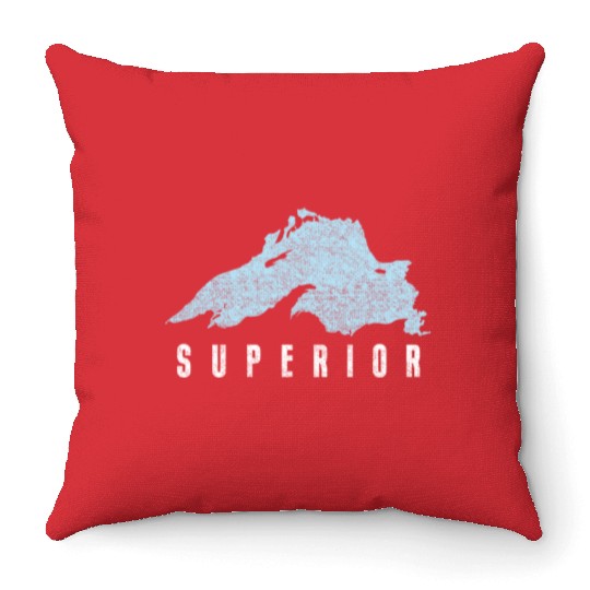 Lake Superior Great Lakes Throw Pillows