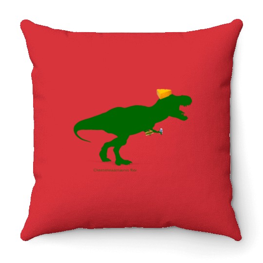 Cheesehead Cheeseheadasaurus Packers Dinosaur Throw Pillows