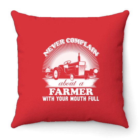 Farmer piglet farmer farmers union no farmers n Throw Pillows