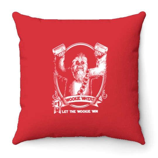Chewbacca Wookiee - Let the wookie win Throw Pillows