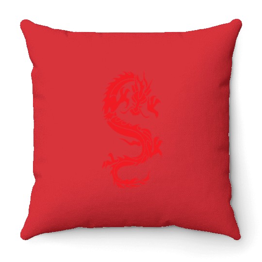 CHINESE DRAGON MMA Throw Pillows