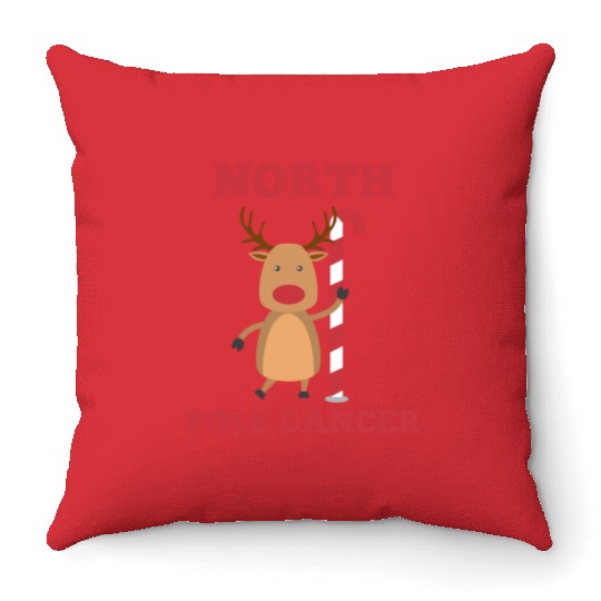 North Pole Dancer Throw Pillows