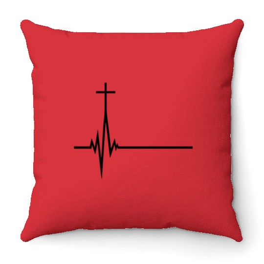 Pulse frequency life pulse beat heart beat jesus c Throw Pillows