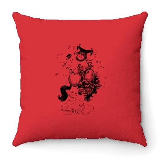 Thelwell Jumping Rodeo Western Pony Throw Pillows