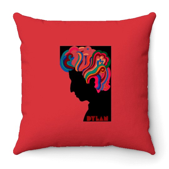 Bob Dylan icon Throw Pillows