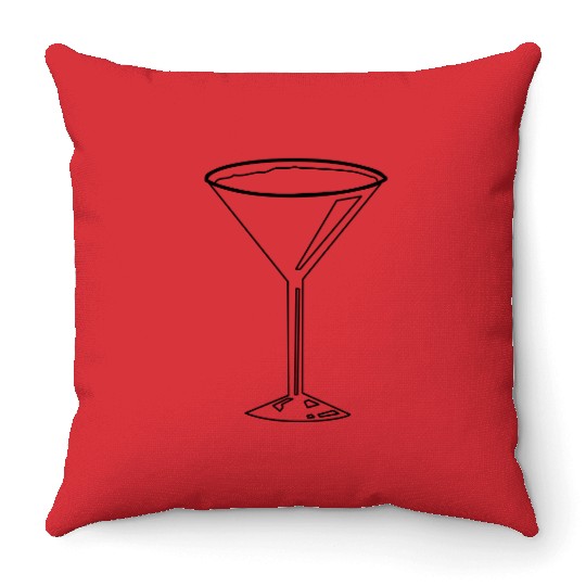 Cocktail Glass Throw Pillows