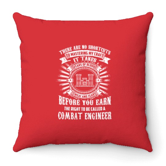 combat engineer, us army combat engineer, army com Throw Pillows