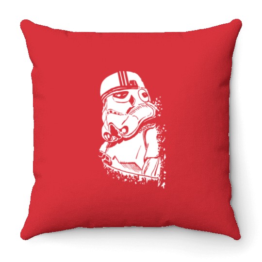 Funny and cool Star Wars Stormtrooper graffiti Throw Pillows