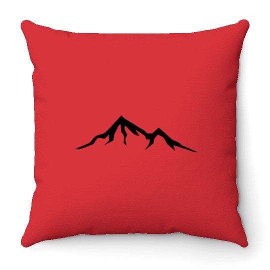 Mountains, Mont, Ski, Hiking, Outdoor Throw Pillows
