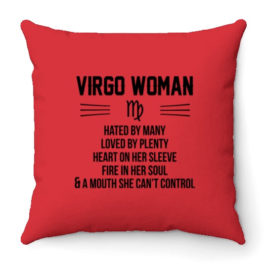 Virgo Woman Throw Pillows