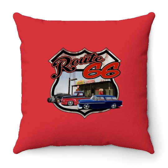 Route 66 Triple Throw Pillows