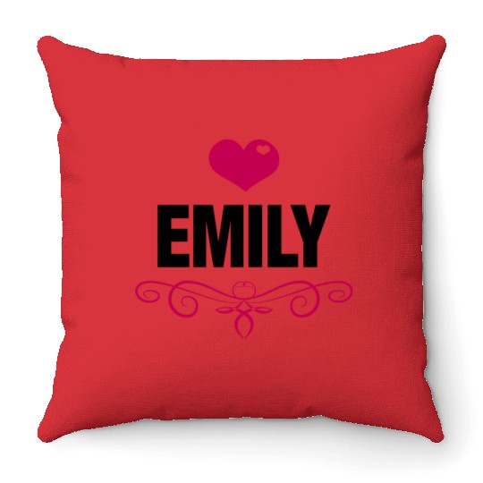 Emily - Baby, Cute, Love, Birthday, Gifts,Family Throw Pillows