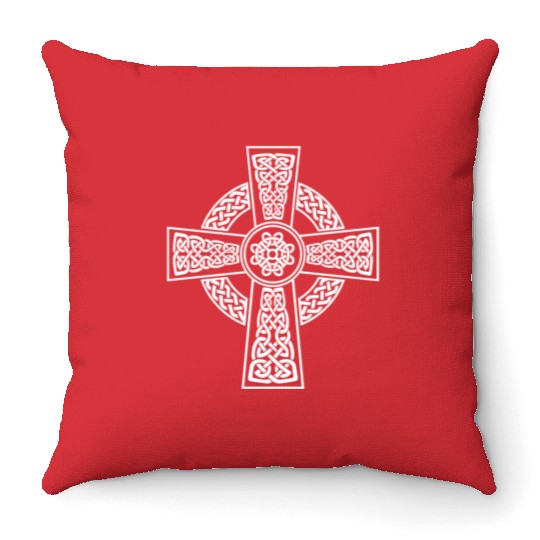 Celtic cross Throw Pillows