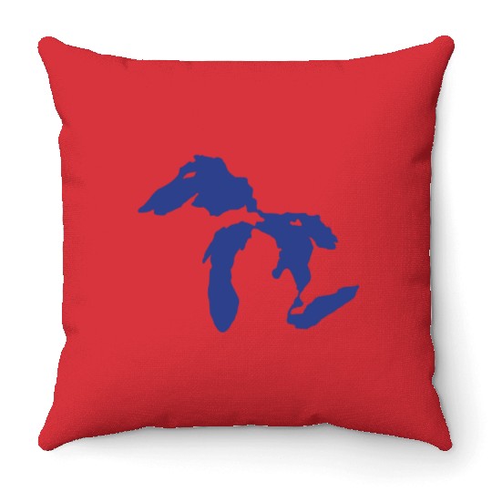 Great Lakes Throw Pillows