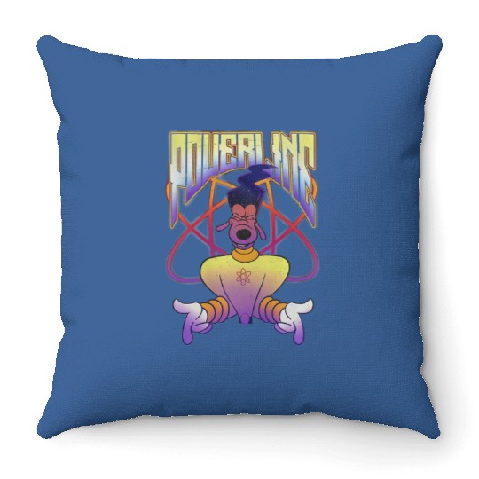 Disney A Goofy Movie Powerline Logo Portrait Throw Pillows