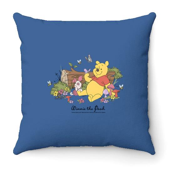 Disney Winnie The Pooh Piglet And Pooh Floral Butterfly Throw Pillows