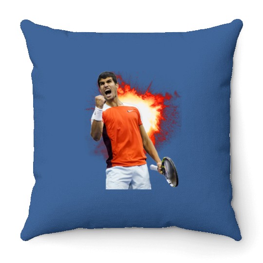 Carlos Alcaraz Throw Pillows