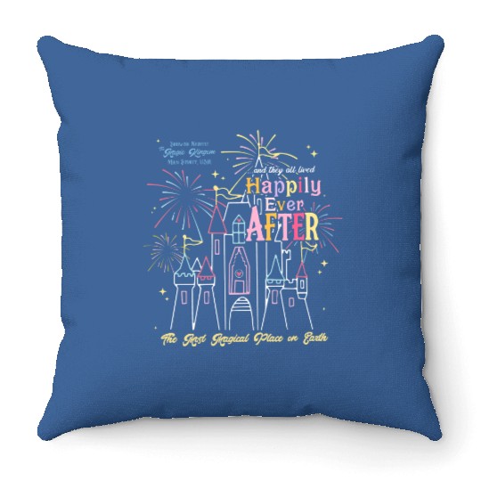 Happily Ever After Comeback Tour Disneyworld Throw Pillows, Magic Kingdom Throw Pillows