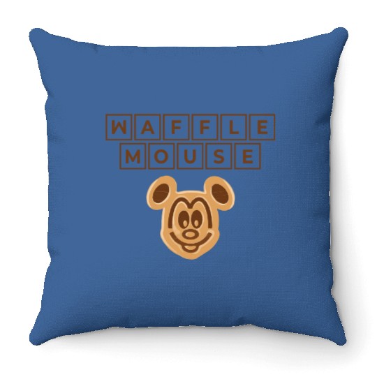 Waffle Mouse Throw Pillows,Disney Epcot Throw Pillows,Mickey Mouse Head,Disney World Throw Pillows