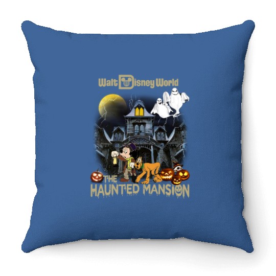 Vintage Haunted Mansion Throw Pillows, Disney Halloween Throw Pillows, Mickey Haunted Mansion Throw Pillows