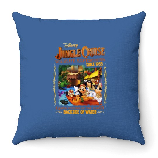 Vintage Jungle Cruise Disney Throw Pillows, Disney Trip Throw Pillows