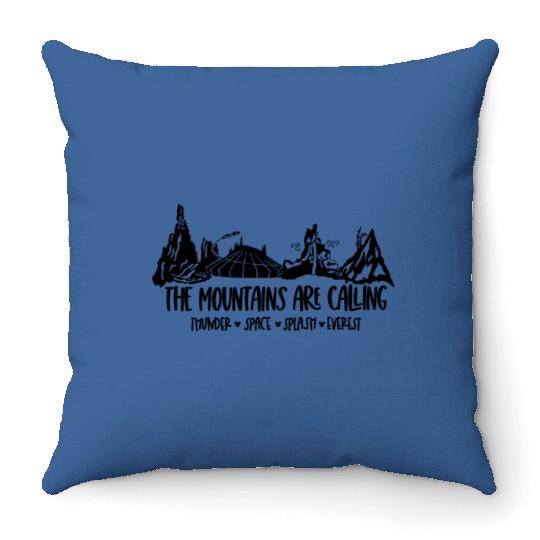 The Mountains are Calling - Disney Mountain Throw Pillows - Disney Family Throw Pillows